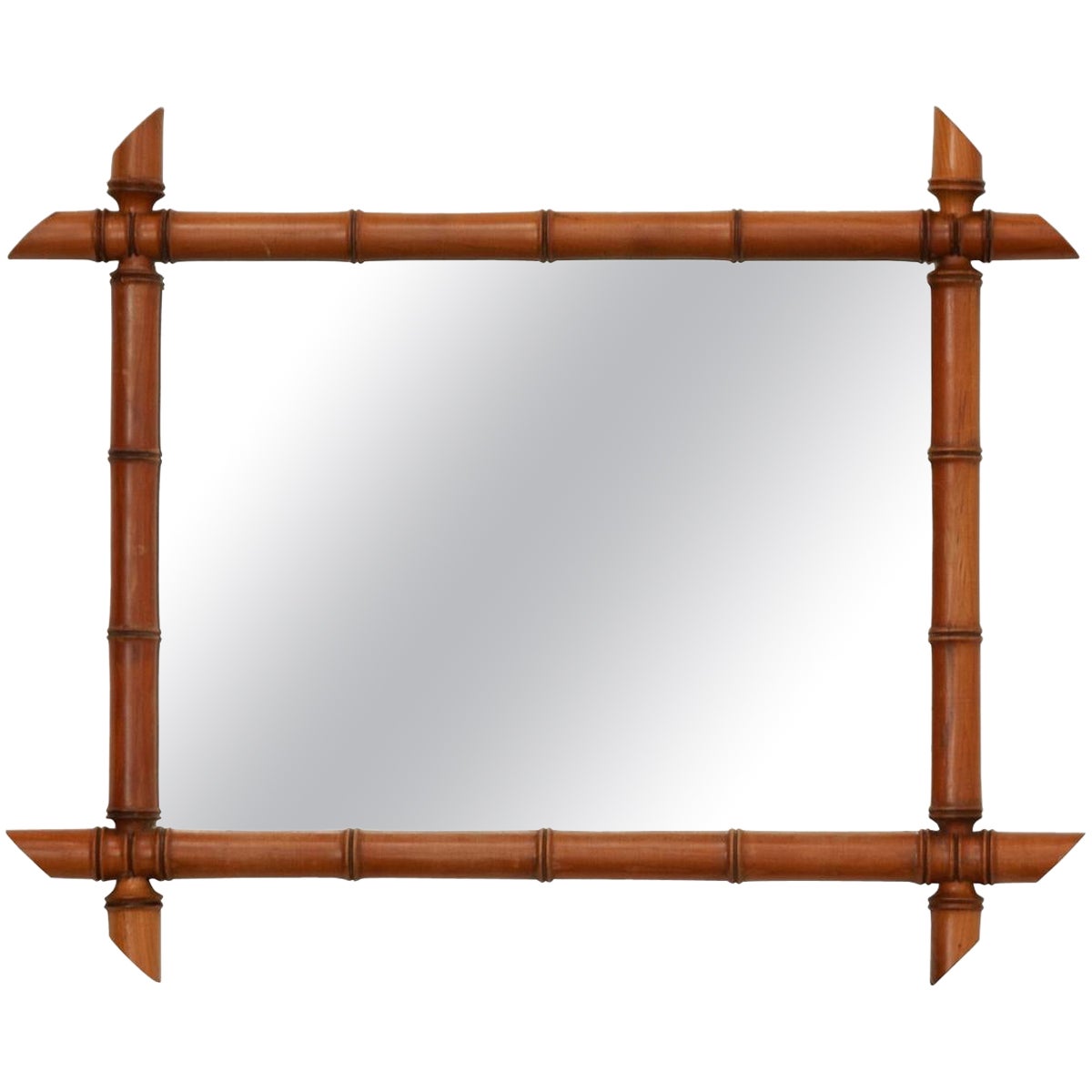 French Faux Bamboo Mirror