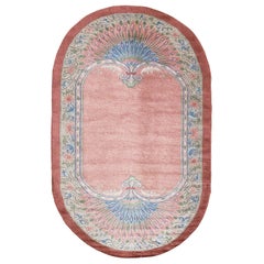 Antique Chinese Peking Oval Rug