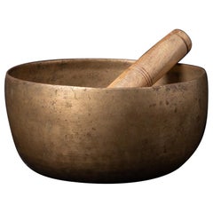 Antique Early 20th century Old bronze Nepali singing bowl  OriginalBuddhas