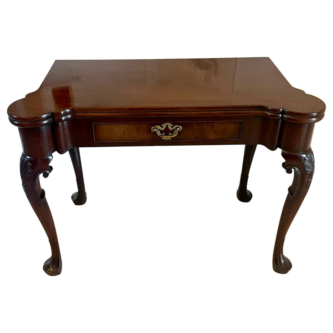 Antique 18th Century George lI Irish Chippendale Mahogany Card/Side Table For Sale