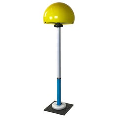 Lampada da terra italiana in vetro ghisa metallo di Ettore Sottsass, Venini 1981