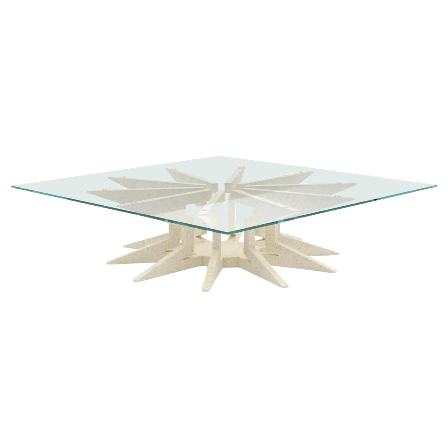 Sunshine – 21st Century Crema Marble Coffee Table by Luca Scacchetti