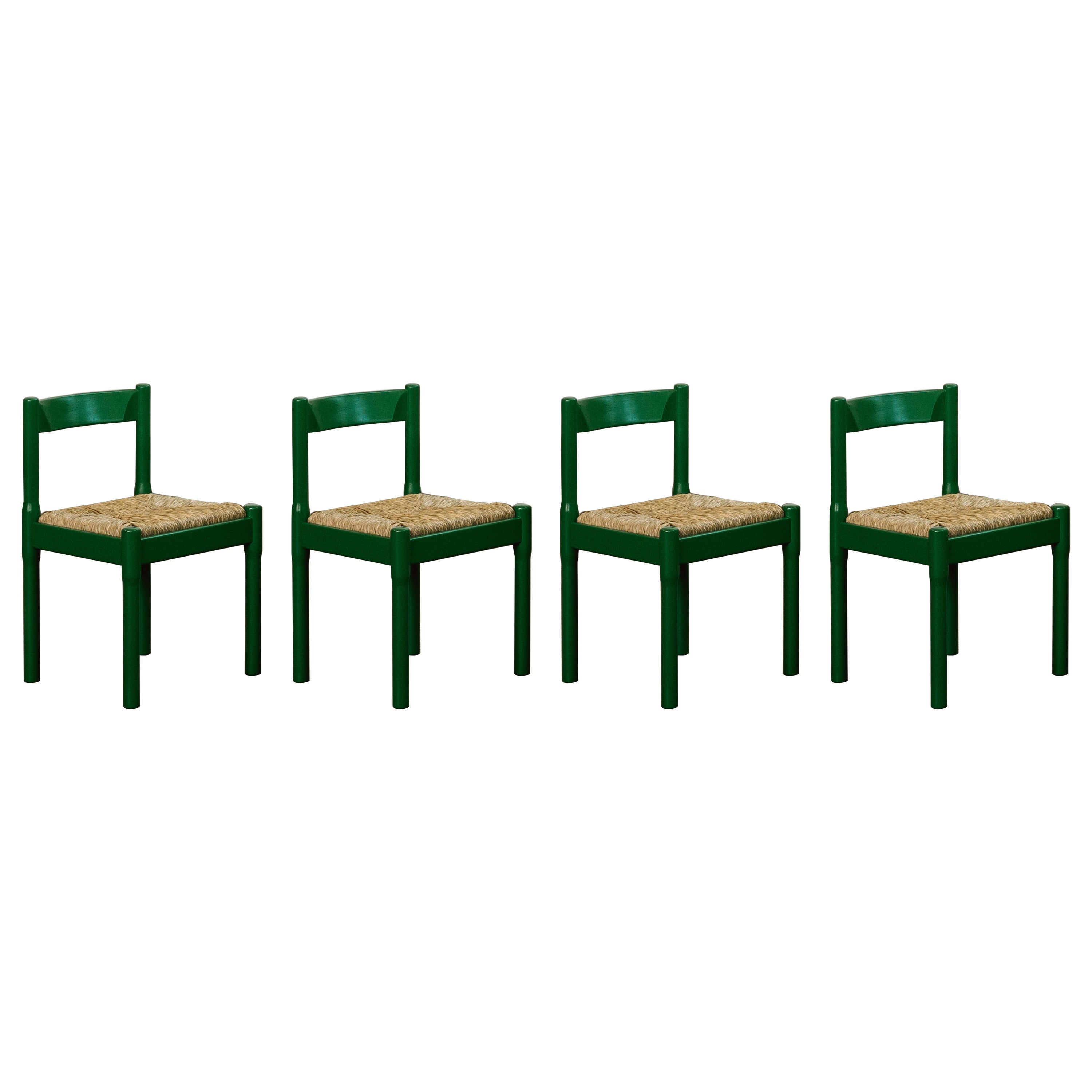 Vico Magistretti "Carimate" Dining Chairs for Cassina, 1960, Set of 4 For Sale