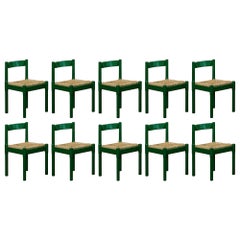 Vico Magistretti "Carimate" Dining Chairs for Cassina, 1960, Set of 10