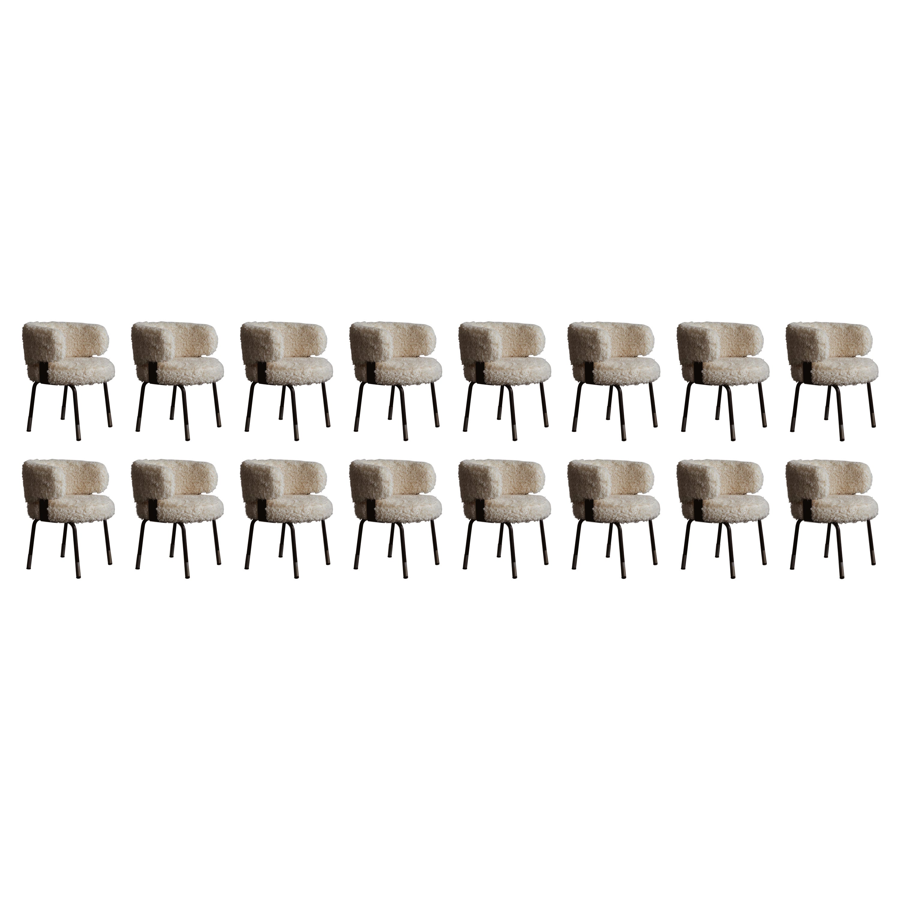 Gianni Moscatelli Dining Chairs for Formanova, 1968, Set of 16 For Sale