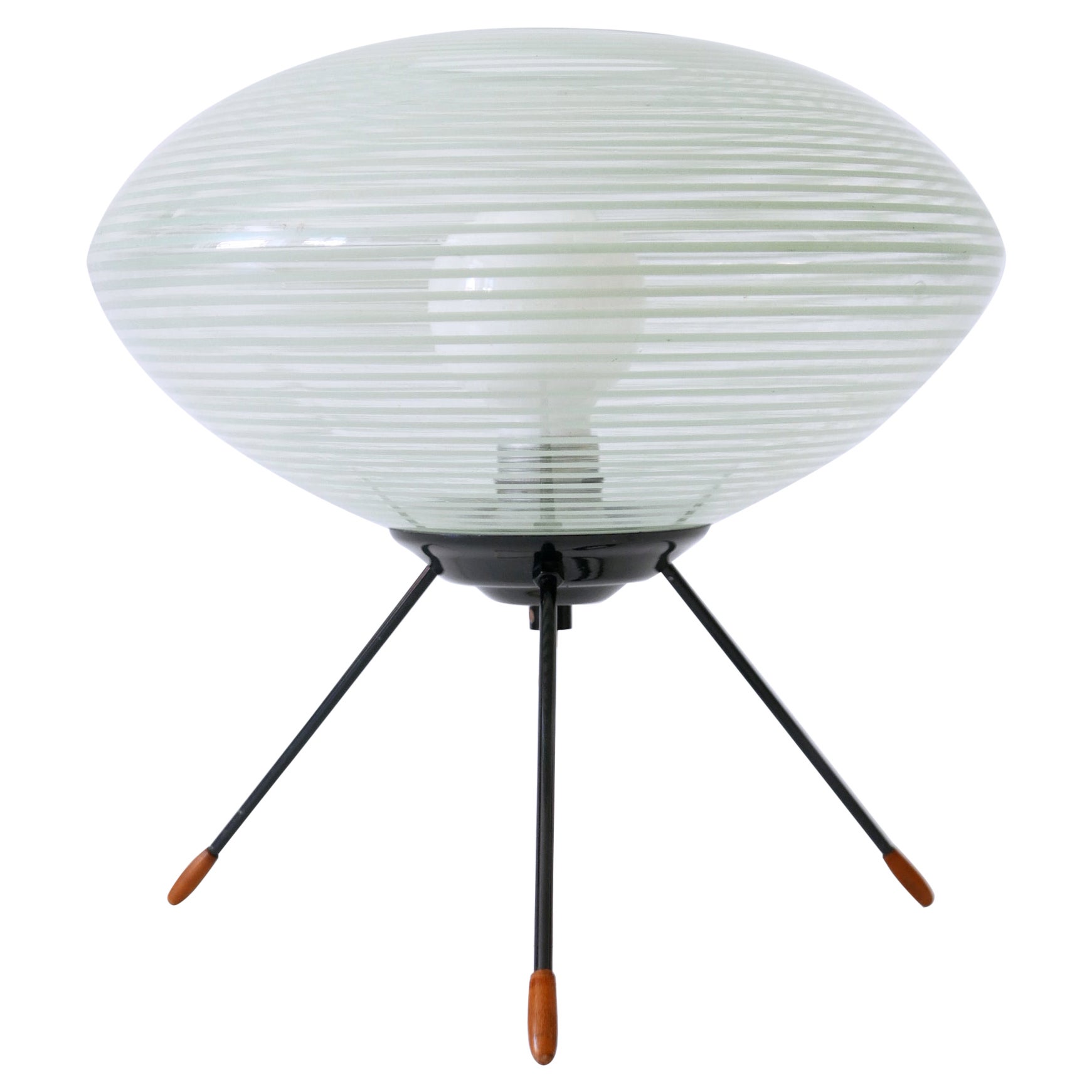 Exceptional & Lovely Mid-Century Modern Tripod UFO Table Lamp Germany 1950s For Sale