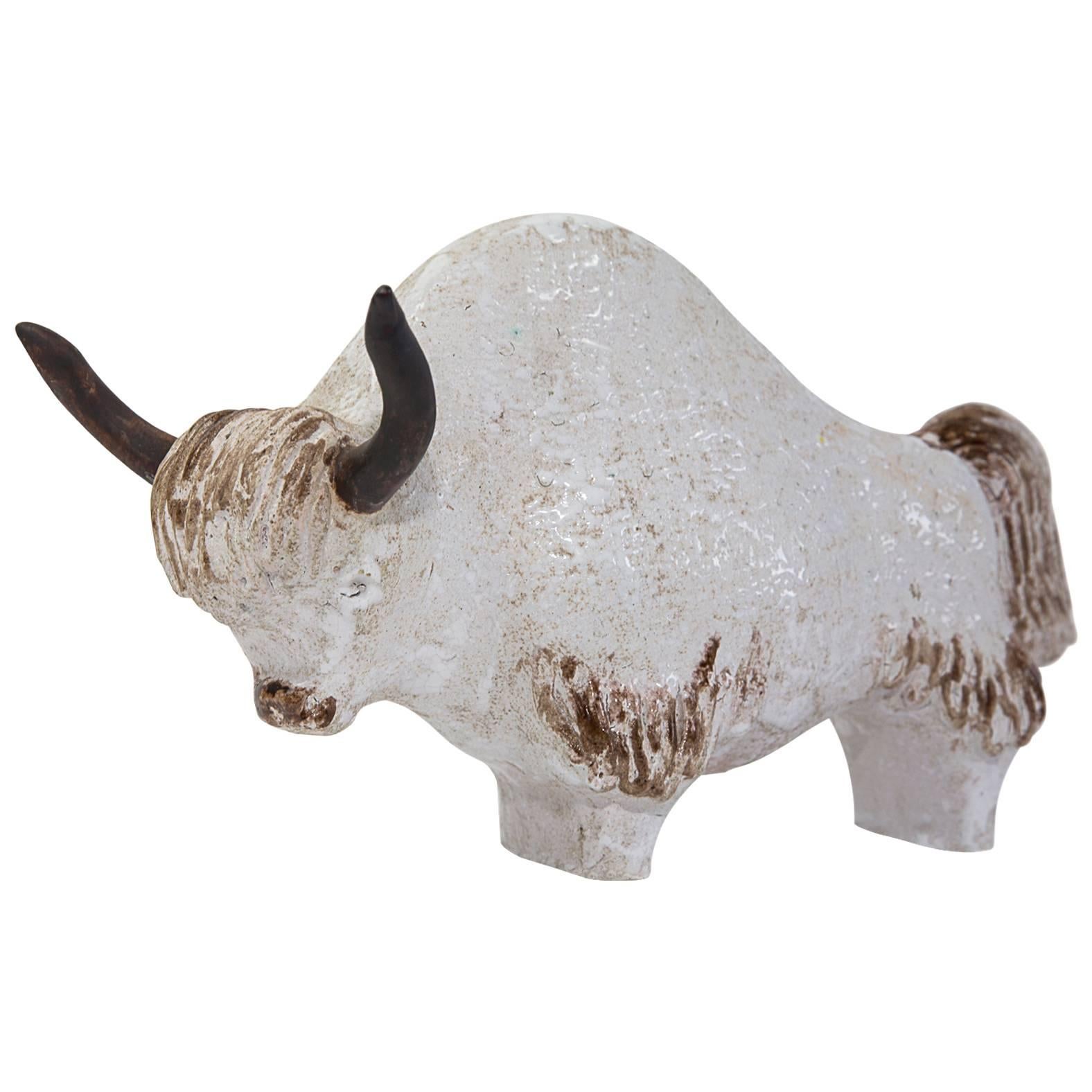 Primavera Art Deco Ceramic Buffalo For Sale