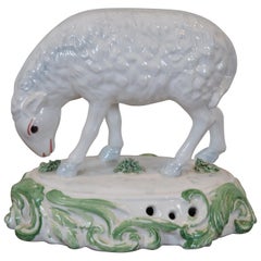 Chelsea House Port Royal Italian Porcelain Grazing Sheep Lamb Figurine 7"