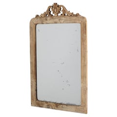 1900s French Bleached Oak Mirror