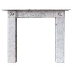 19th Century Regency Carrara Marble Fireplace