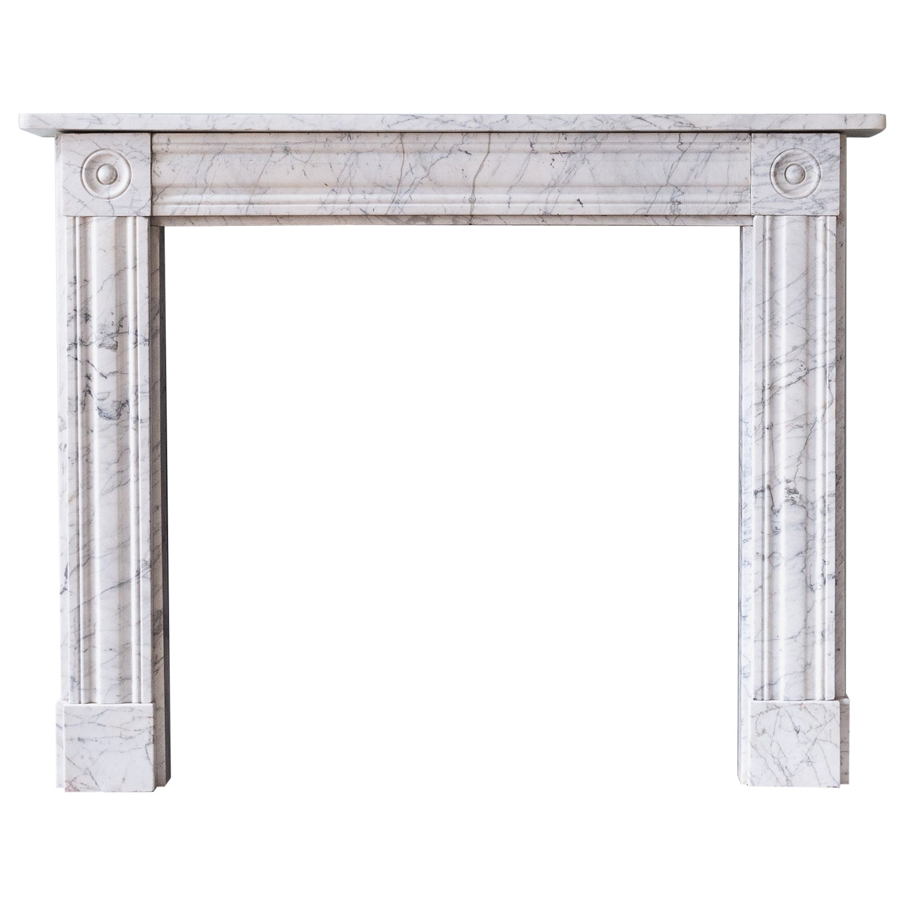 Regency Carrara Bullseye Fireplace For Sale