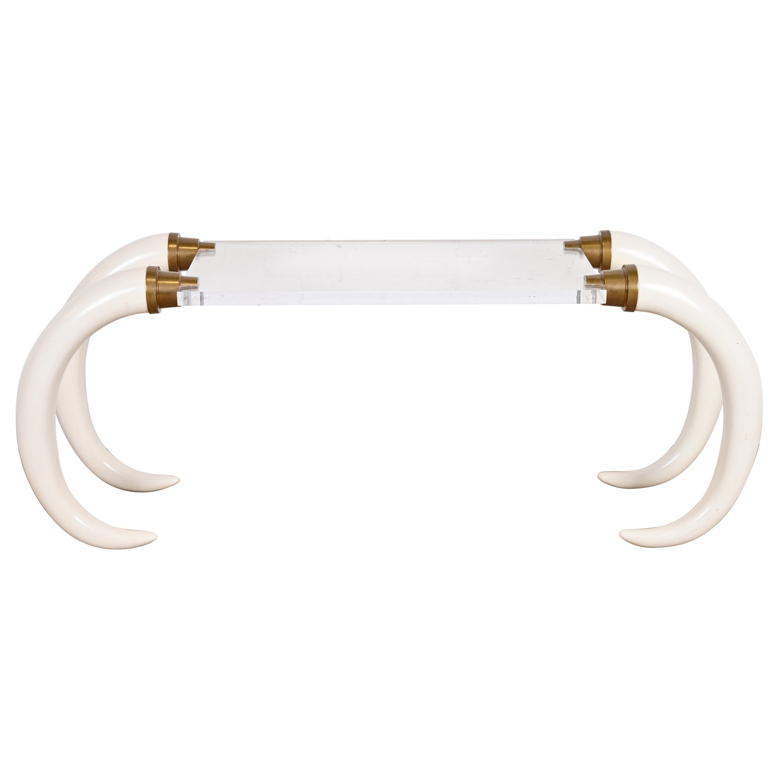 Modern Elephant Tusk Console Table by Suzzane Dahl & Jerry Barich, 1970s
