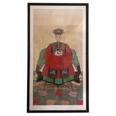 A Beautiful Example of a Chinese Ancestral Portrait on Silk