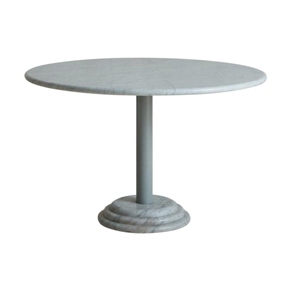 ‘Astragalo’ Dining Table in Carrara Marble by Antonia Astoria, Italy 1980s For Sale