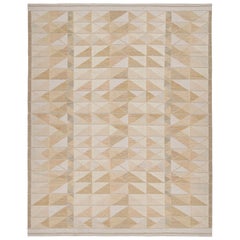 Rug & Kilim's Scandinavian Style Kilim in Beige & Brown Geometric Patterns (Kilim de style scandinave aux motifs géométriques beige et Brown)