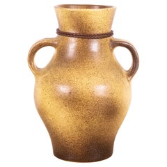 Retro Important French 60's Glazed Ceramic Vase by Max Idlas