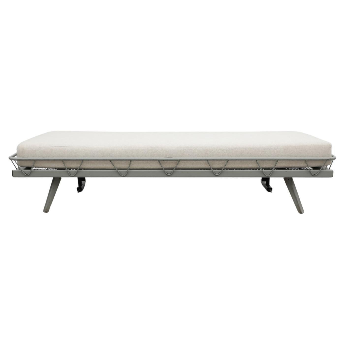 Rare Mid Century Wim Rietveld Metal  "Fold-Up" Arielle Daybed for Auping, 1953 For Sale
