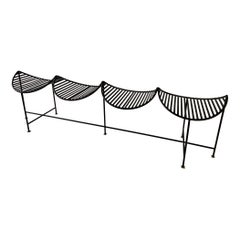 Vintage Iron Four-Seat Powder-coated Bench