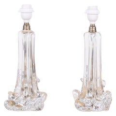 Pair of Baccarat Crystal Lamps