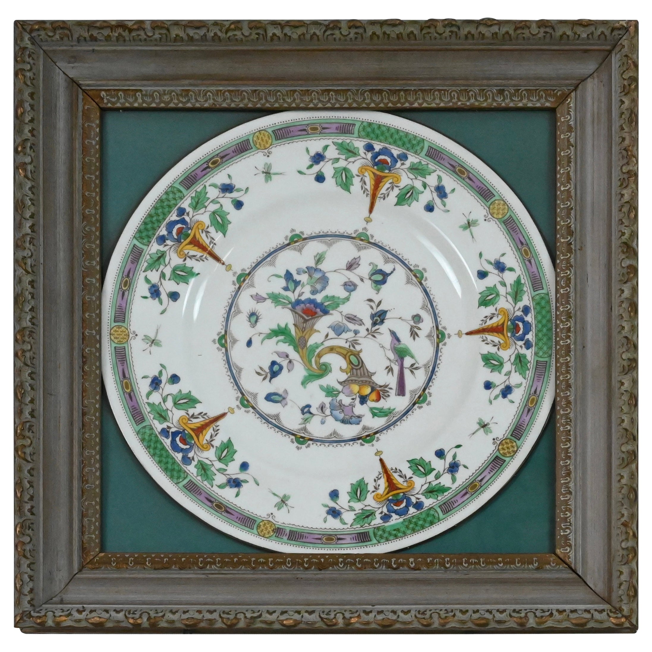 Framed Wedgwood Porcelain Charger or Decorative Dish For Sale