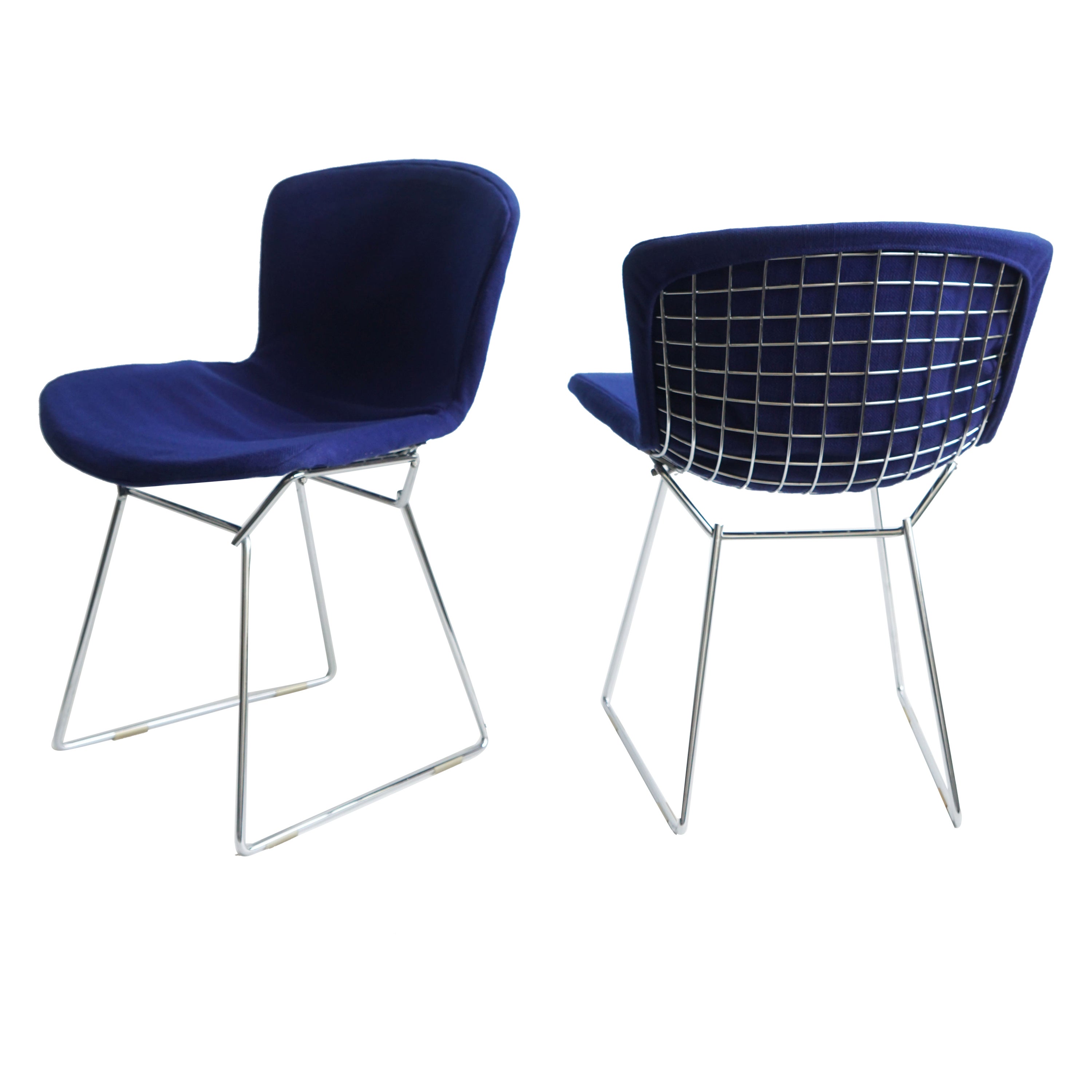 Harry Bertoia side chairs by Knoll with original upholstery, mint 1970's For Sale