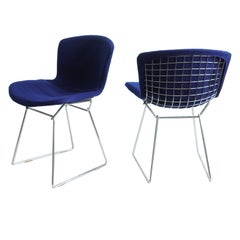 Harry Bertoia side chairs by Knoll with original upholstery, mint 1970's