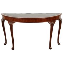 19th Century English Demilune Table 8