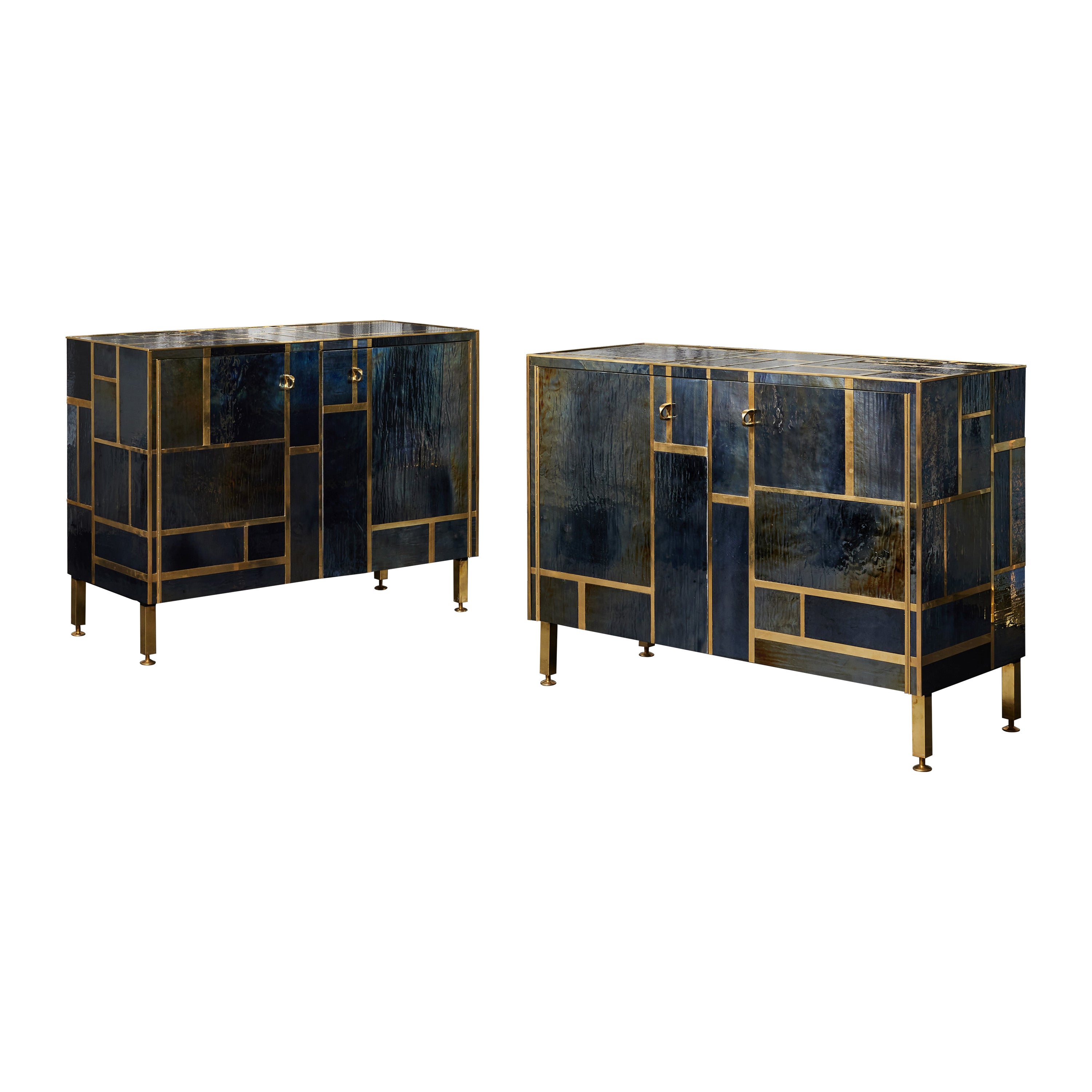 Pair of cabinets by Studio Glustin For Sale