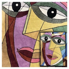 Art Rug After Pablo Picasso, Style Cubism