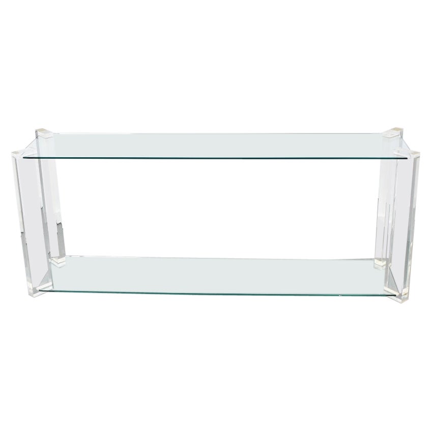 Glass & Lucite console table