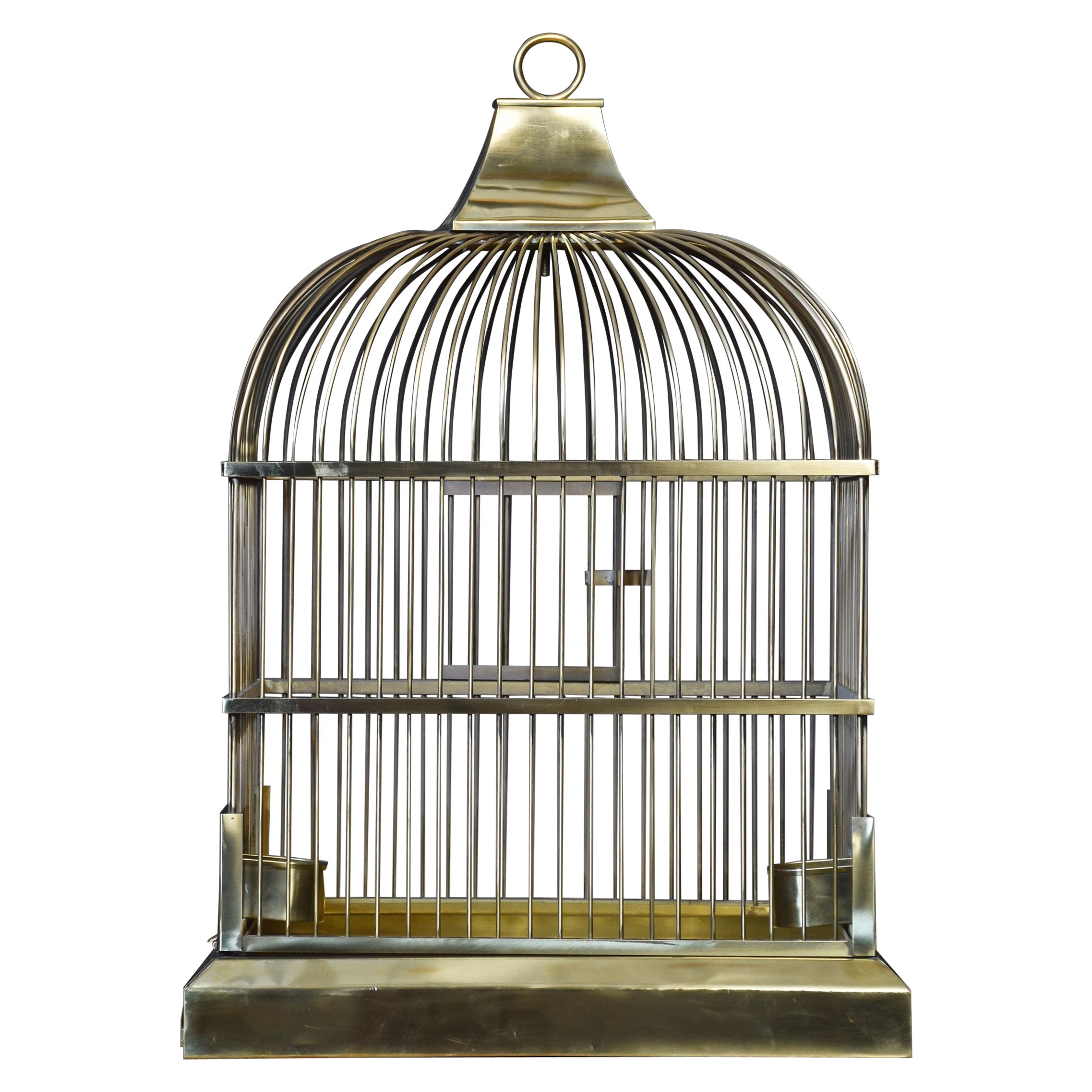 Fine Antique Brass Bird Cage at 1stDibs