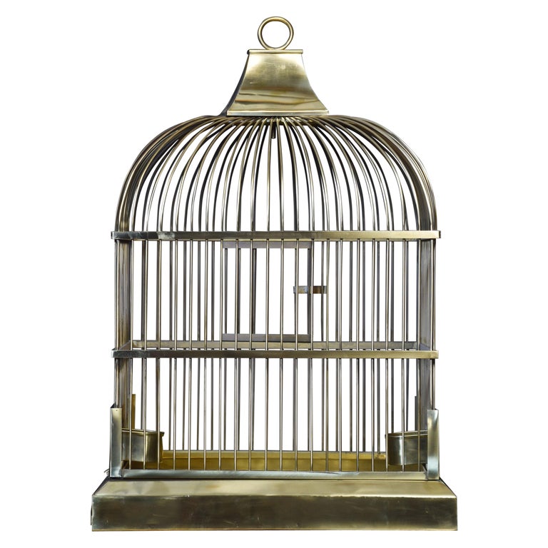 Large brass birdcage For Sale at 1stDibs
