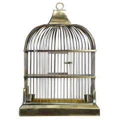 Antique Large brass birdcage