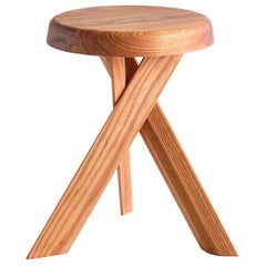 Pierre Chapo S31A Stool in Solid Elm, Chapo Creation, France