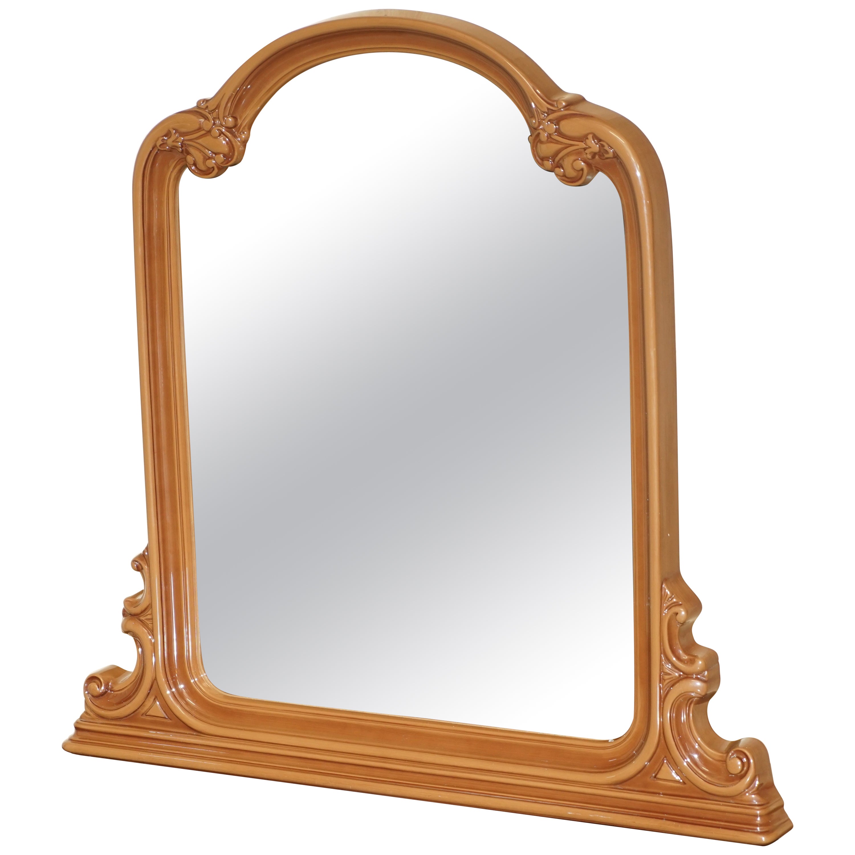 DECORATIVE & ViNTAGE STYLE OVERMANTLE OR DRESSING TABLE MIRROR WITH THICK FRAME For Sale