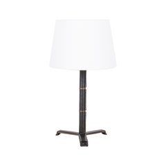 The 'Sellier' Stitch Black Leather Lamp par Design Frères