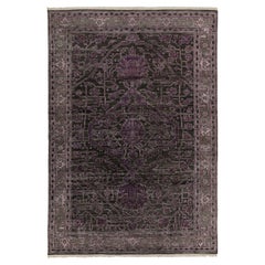 Rug & Kilim's Classic Stil Teppich in Lila Geometrisch-florale Muster
