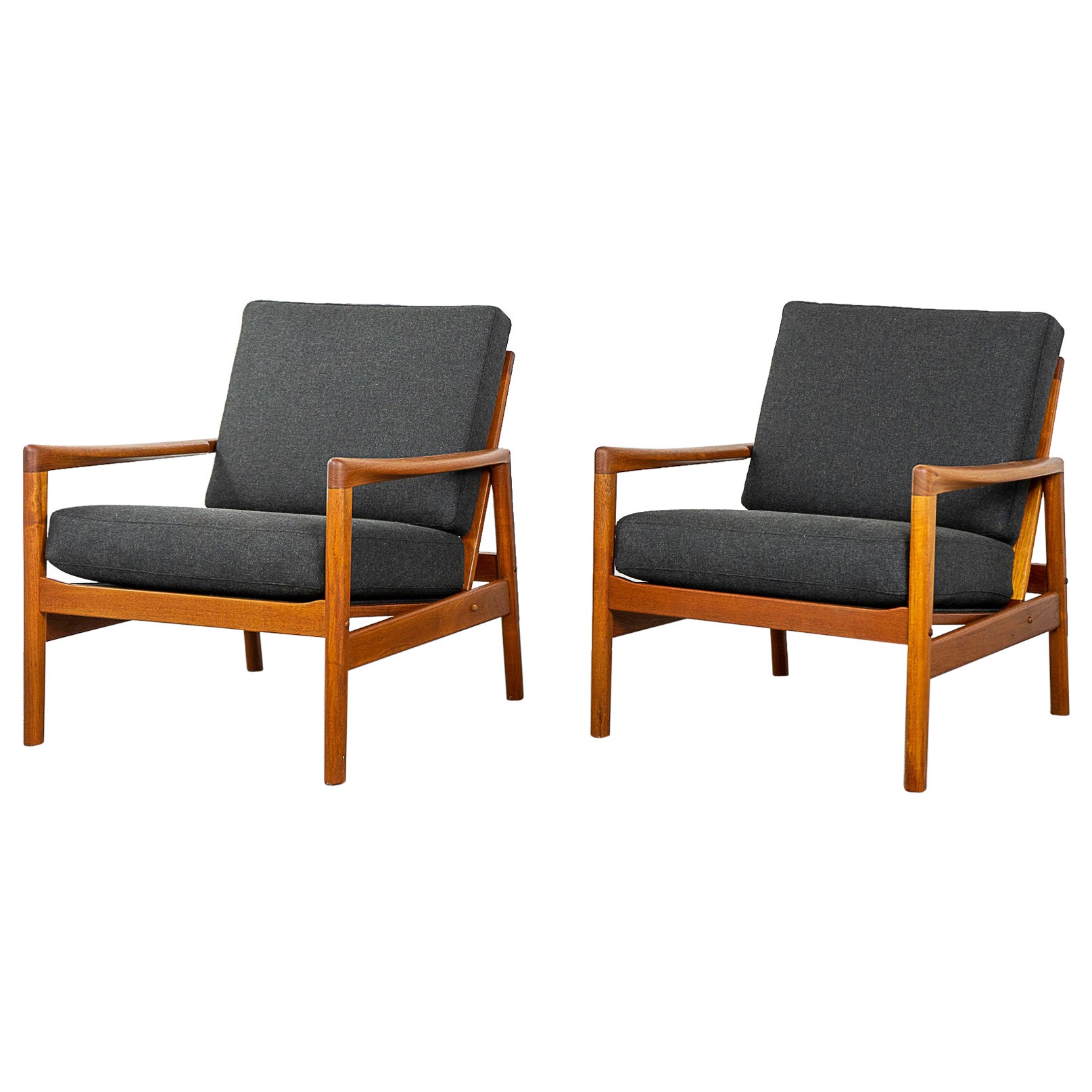 Danish Modern Teak Lounge Chairs For Sale at 1stDibs