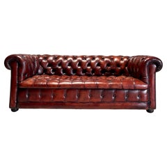 Retro Stunning MidC Chesterfield Sofa in Hand Dyed Leathers