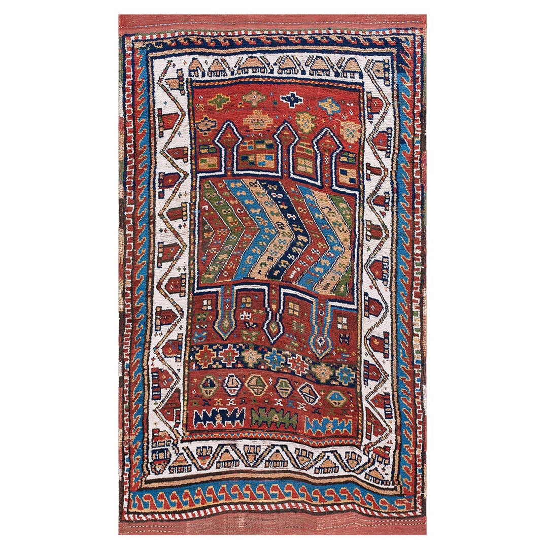 Early 20th Century N.E. Persian Quchan " Kordi" Rug ( 3'6''x 6'4'' - 107 x 193 ) For Sale