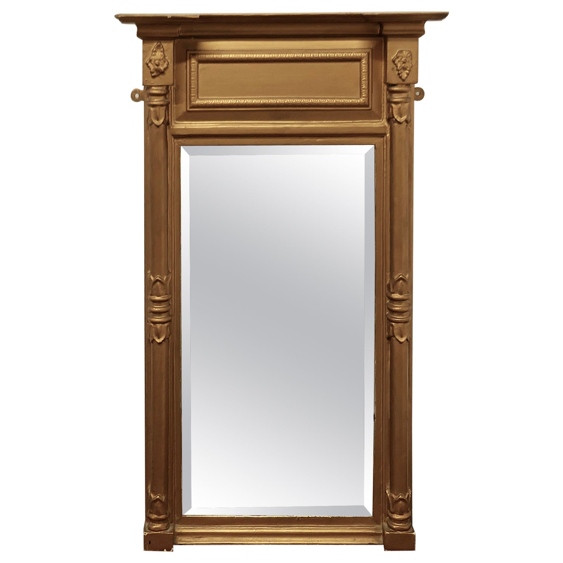 Miroir doré Regency du 19e siècle    