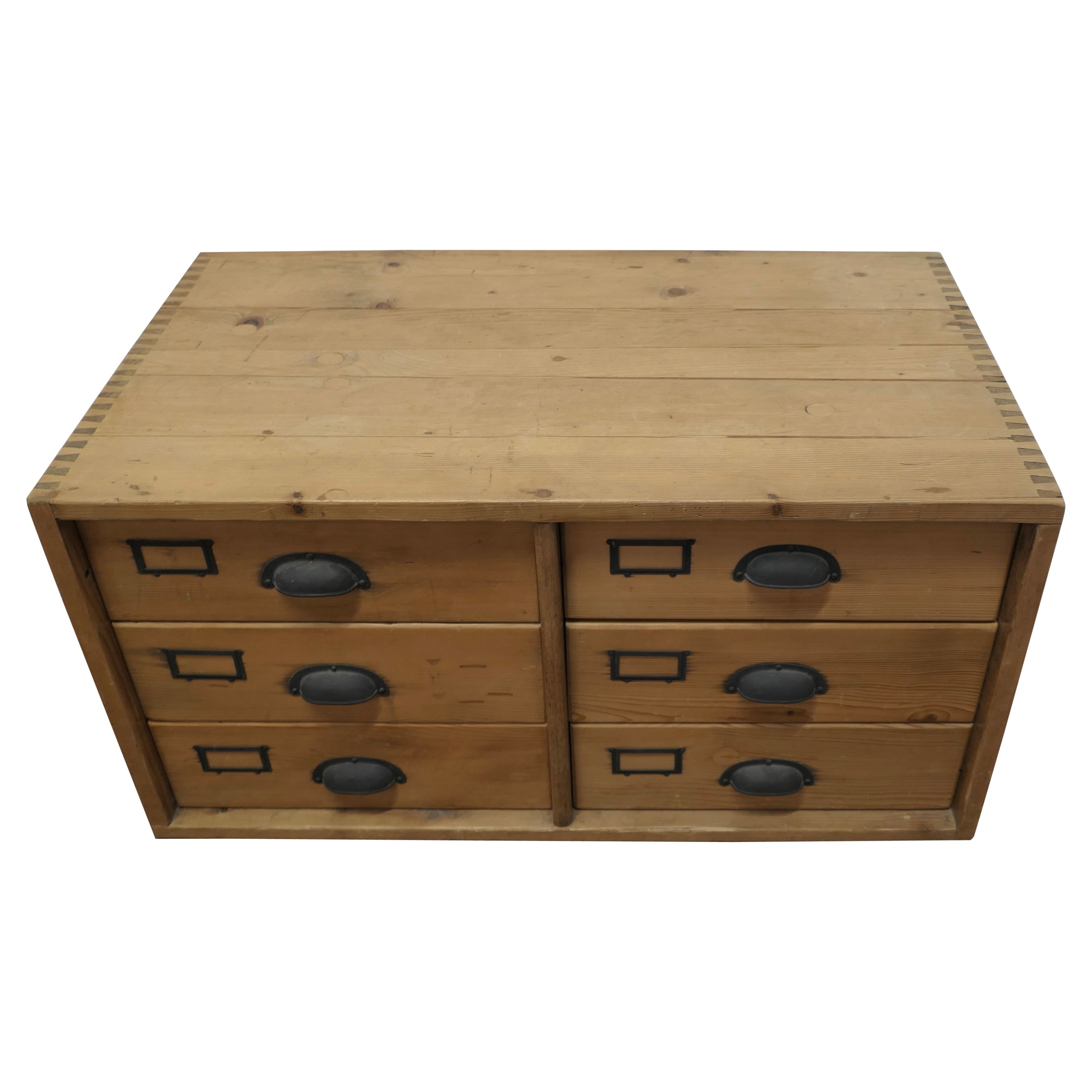 19th Century Filing Cabinet Drawers, Coffee Table    For Sale
