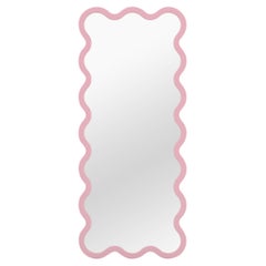 Contemporary Mirror 'Hvyli 16' by Oitoproducts, Light Pink Frame
