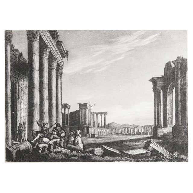 Antique Print with a Family Tree of the Merovingian Kings of France ...