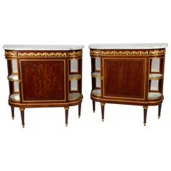 Paire d'armoires ou de vitrines d'appoint françaises de style Louis XVI, attribuées à Dasson
