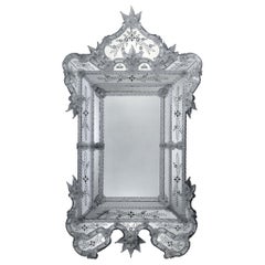 "Ca' Miky" Murano Glass Mirror in Venetian Style by Fratelli Tosi