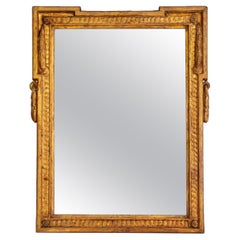 Miroir en bois doré de style néoclassique Grand Tour