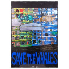Vintage Friedensreich Hundertwasser Save the Whales Song of the Whales Offset Litho