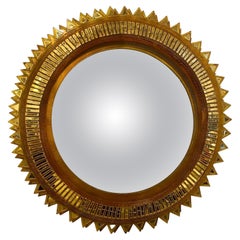Important Convex Sunburst Mirror by Edward Zajac and Richard Callahan 