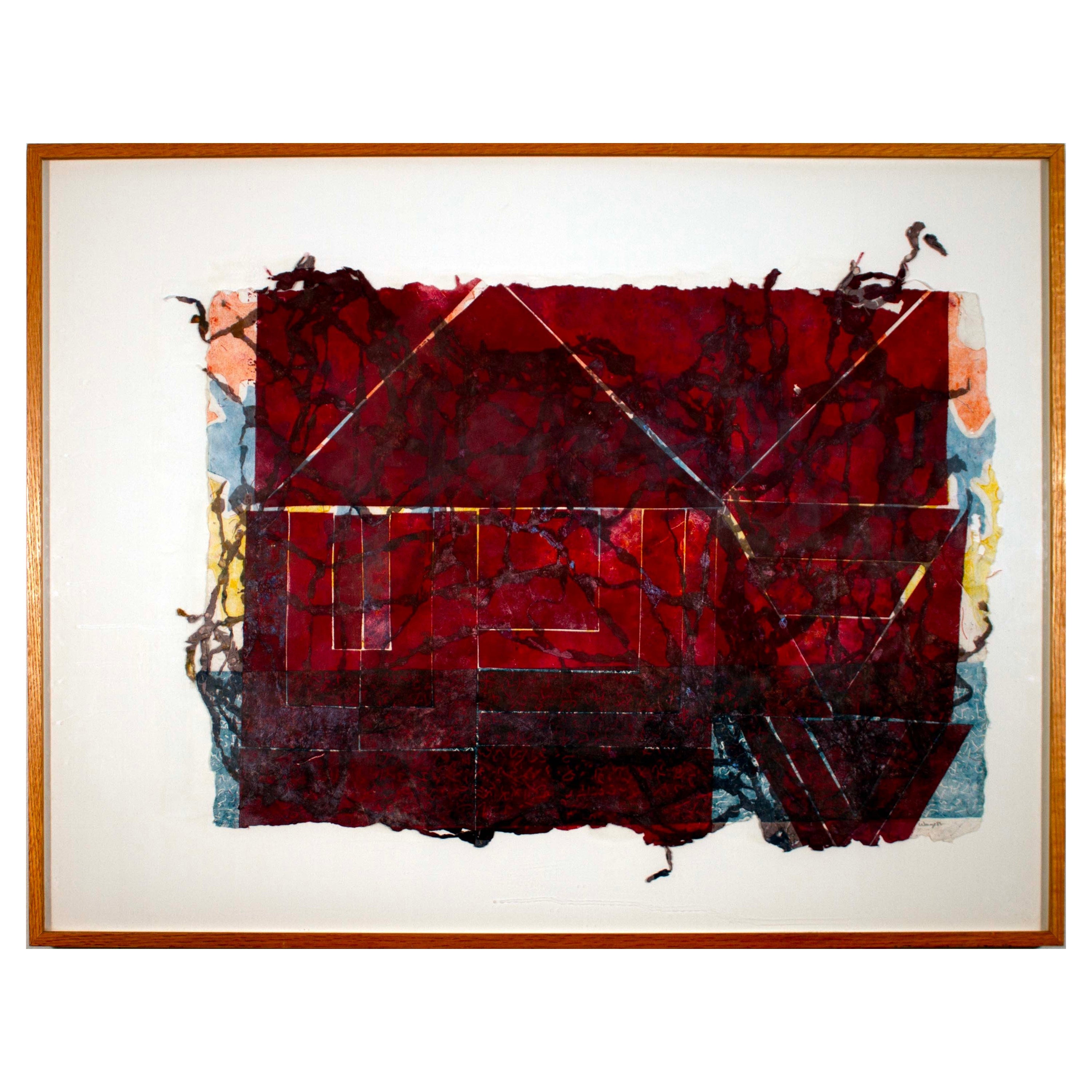 William Weege Unonotackie #21 Abstrakt-expressionistisches Mixed-Media-Radierungspapier im Angebot